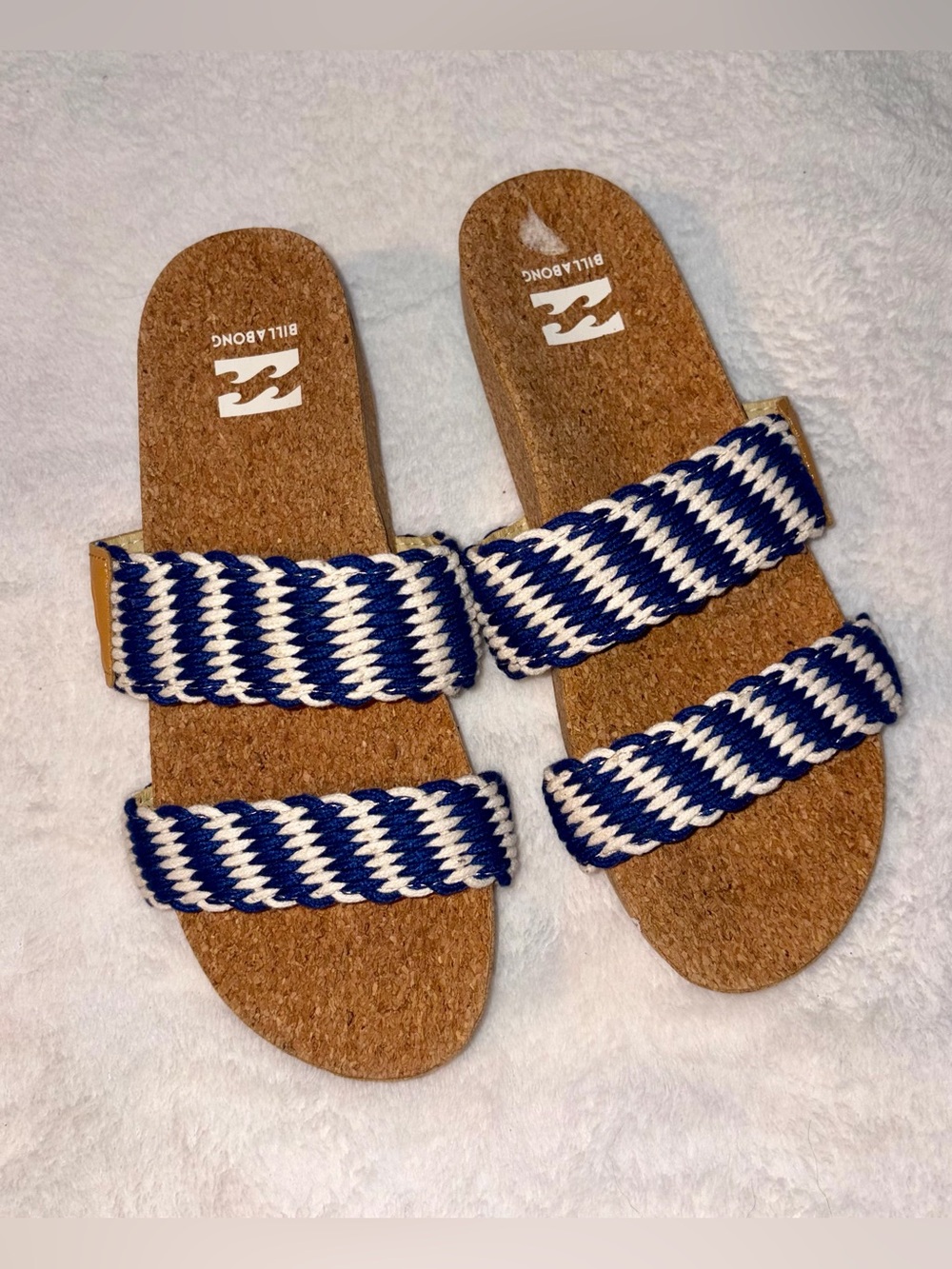 Billabong Slides Sandals Nautical Sz 7.5